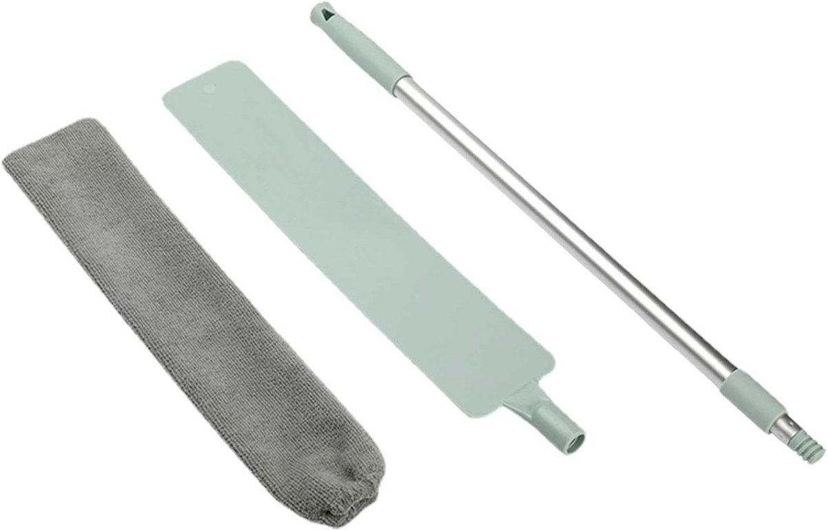 Stofzuiger Stofdoek - Microvezel Reiniger - Huis Reinigen - Uitschuifbaar Handvat - 98.5 cm - Blauw