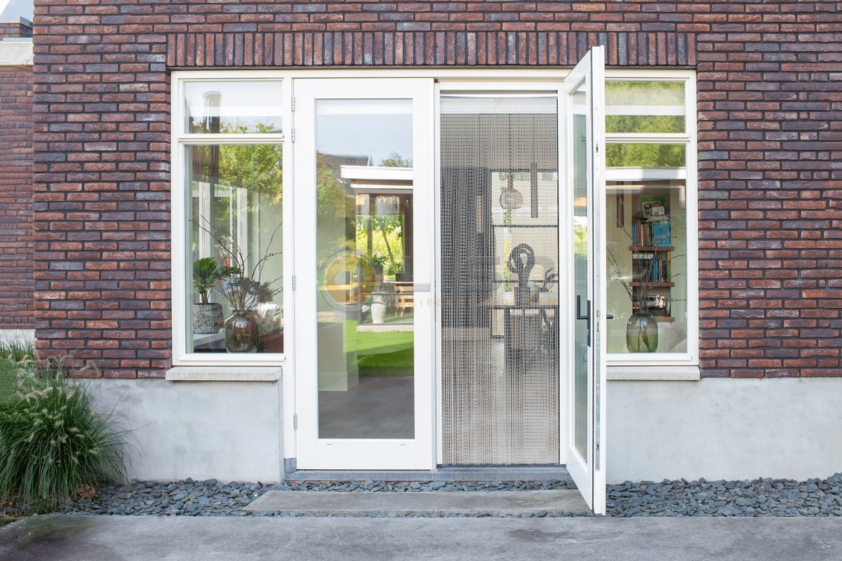 Liso Vliegengordijn - Kettinggordijn Zilver Satin - 92 x 209 cm