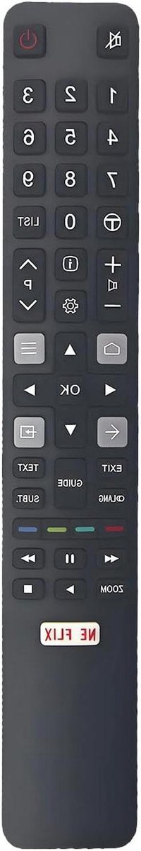 TV Afstandsbediening - Universele Controller - TV Bediening - Geen Programmering - 23 x 4 x 1 cm - Zwart