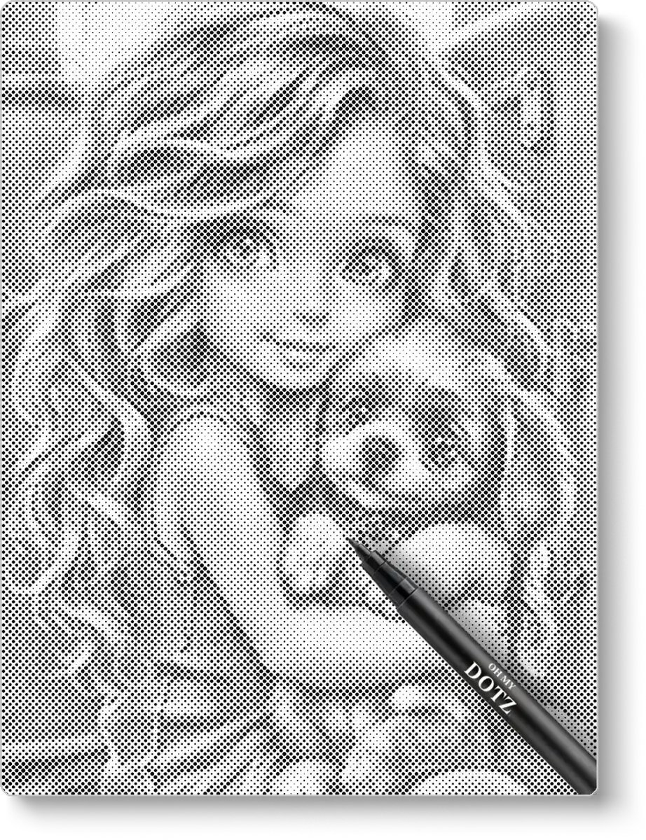 Schattig meisje met hond 2 | Dot painting | 50x60cm Meest gekozen | Dot painting | Oh My Dotz | Dots stippen | Diamond painting & Schilderen op nummer alternatief | Happy hobby