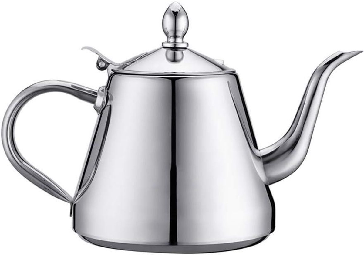 Waterkoker - Theepot - Water Koken - Platte bodem - 1.5 liter - Zilver