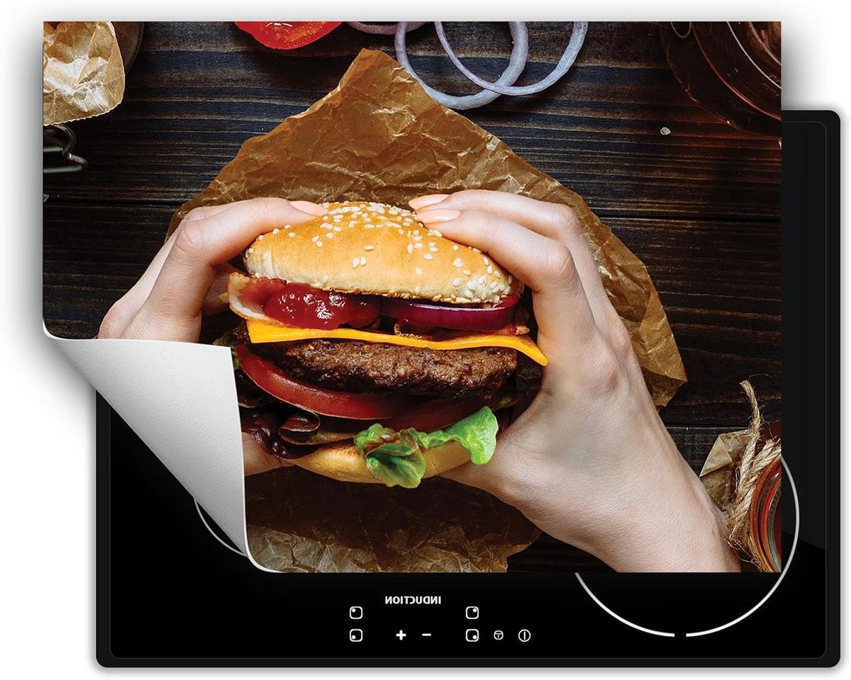 Inductie Kookplaat Protector Mat Kookplaat Extra Werkruimte Krasbestendig 70x52 cm Burger