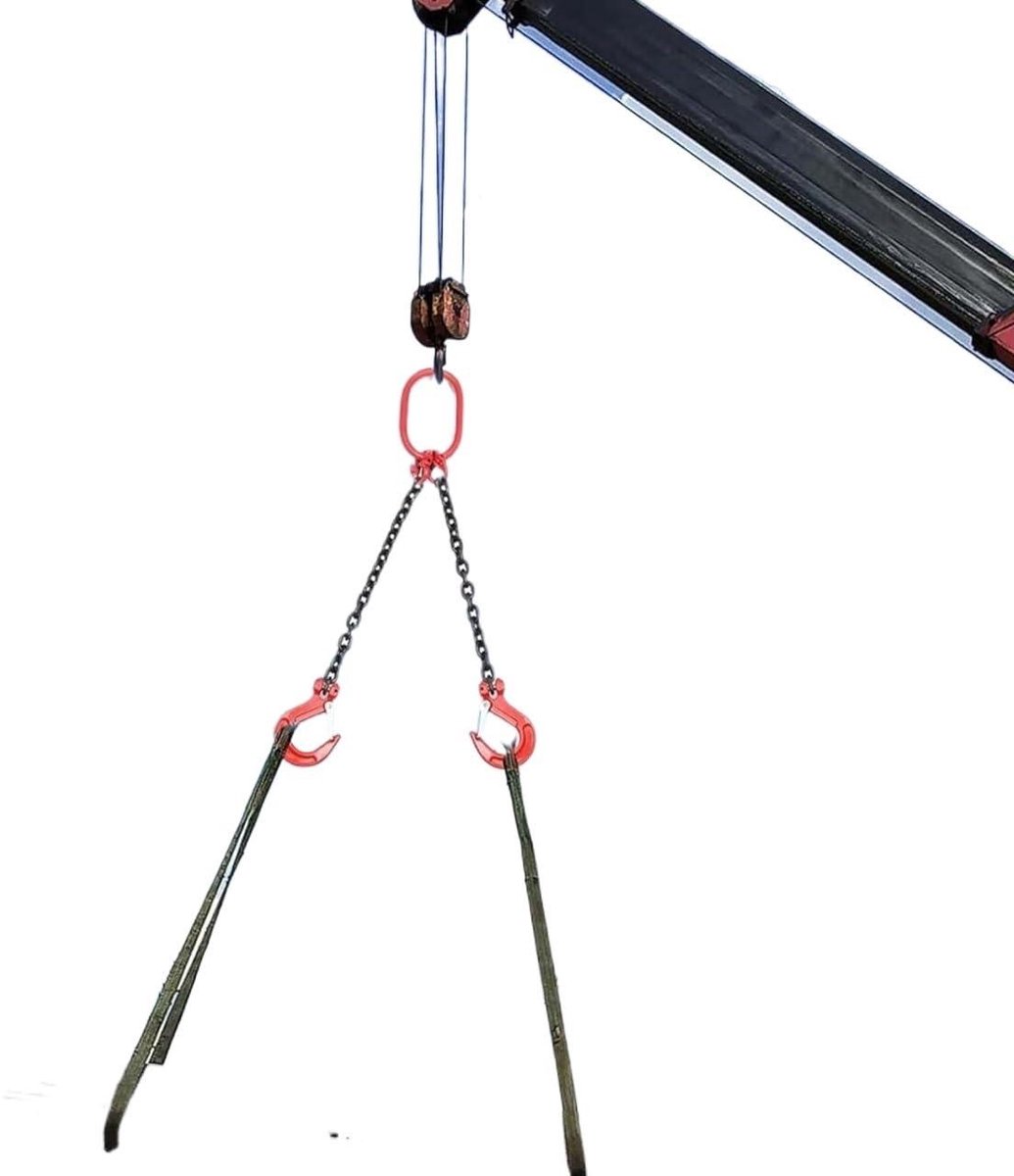 Ketting Hijsband - 2-beens band - Laden en lossen - Hoogwaardig G80 staal - 1 Ton capaciteit - Zwart