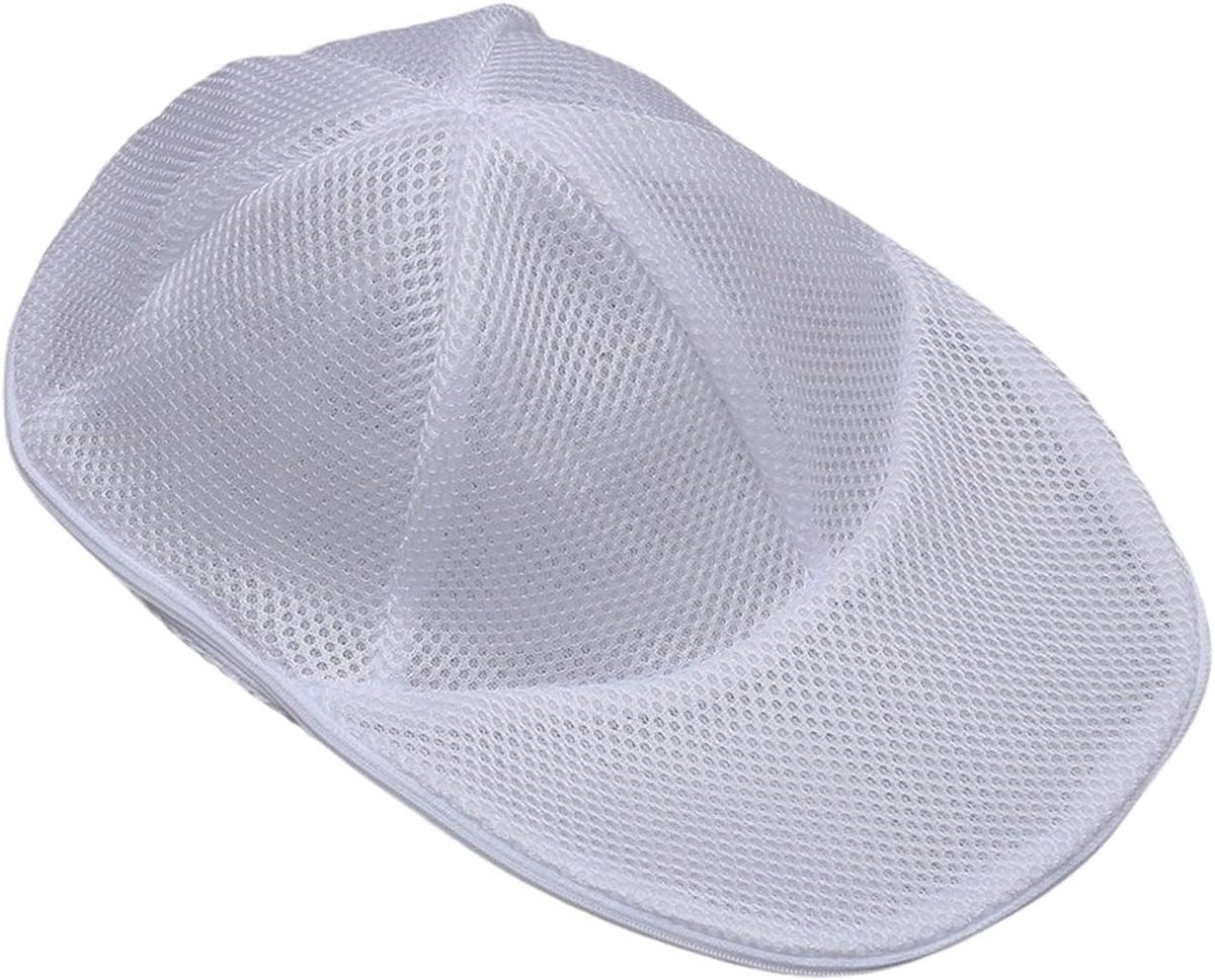 Petten Wasmand - Hoedenhouder - Wasmachine Bescherming - Vormbehoud - 35 x 22.5 cm - Wit