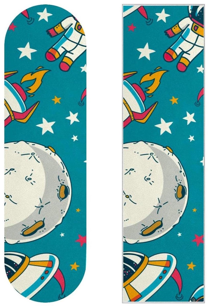 Skateboard Grip Tape Longboard Sticker Skateboarden Verbeteren Waterdicht en Slijtvast 2 Stuks 22.4×83 cm Gekleurd