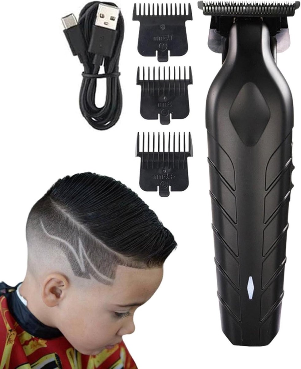 Oplaadbare Tondeuse - Baard Trimmer - Thuis Kapsels - Precisie Trimmen - 15 cm - Zwart