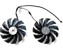 95Mm 4PIN T129215BU Aorus Gtx 1060 Gpu Ventilator Compatibel met Gtx 1060 Xtreme Edition 6G 9Gbps videokaart koelventilator (2 ventilator)