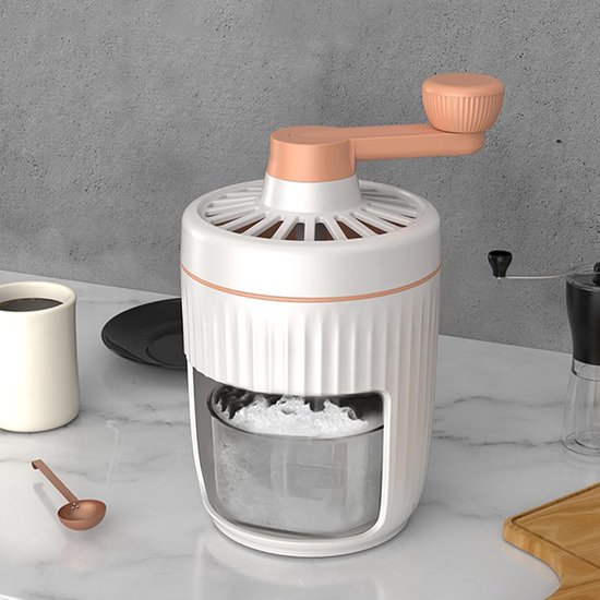 Shaved Ice Machine - Manual Crank Ice Crusher, Portable Manual Ice Shaver Crusher Snow Cone Machine, Ice Crusher Shaver for Outdoor Drinking Home — afbeelding 2