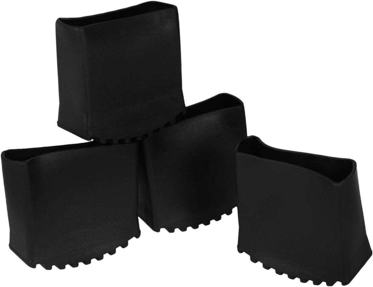 Antislip Laddervoeten - Ladderbeschermers - Veilige Ondersteuning - Duurzaam Rubber - 4 Stuks - Zwart