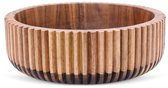 Acaciahouten Kom Ø 26 x 8 cm – Decoratieve Houten Fruitschaal & Serveerkom