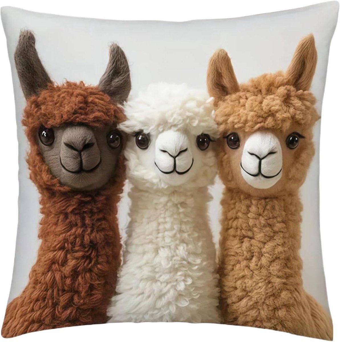 Kussensloop Dier - Decoratief Sierkussen - Woonkamer Decoratie - Zachte Alpaca Stof - 45 x