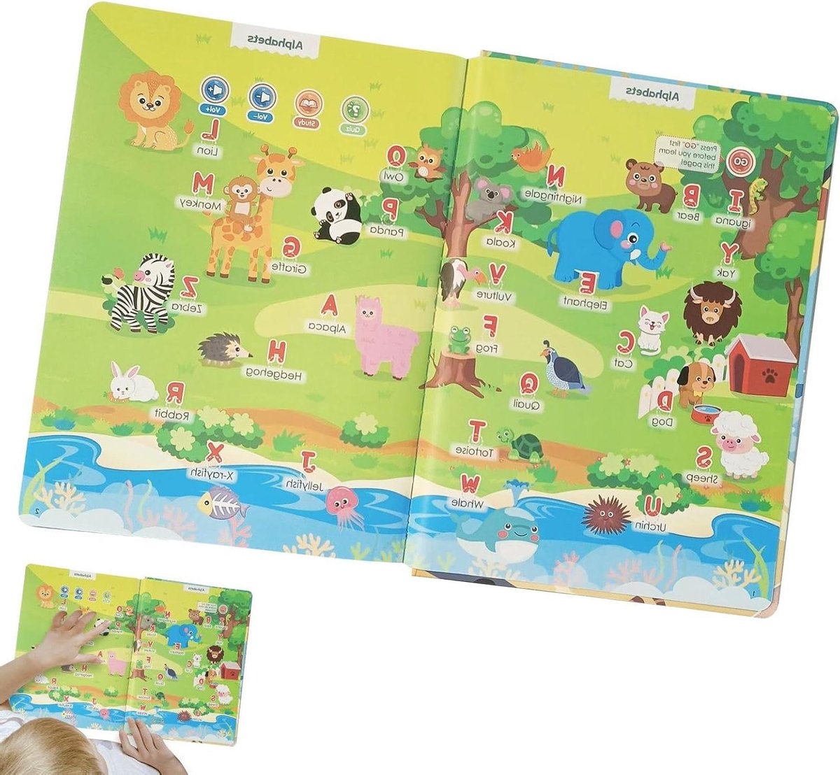 Peuter Speelboek - Geluidenboek Interactief - Taalontwikkeling Leren - 14 Thema's 260+ Woorden - 20.5 x 2 cm - Enkel kenmerk