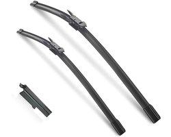 Ruitenwissers Auto - Wisserbladen Set - Veilig Rijden - Alle Weercondities - 24+22 inch - Zwart