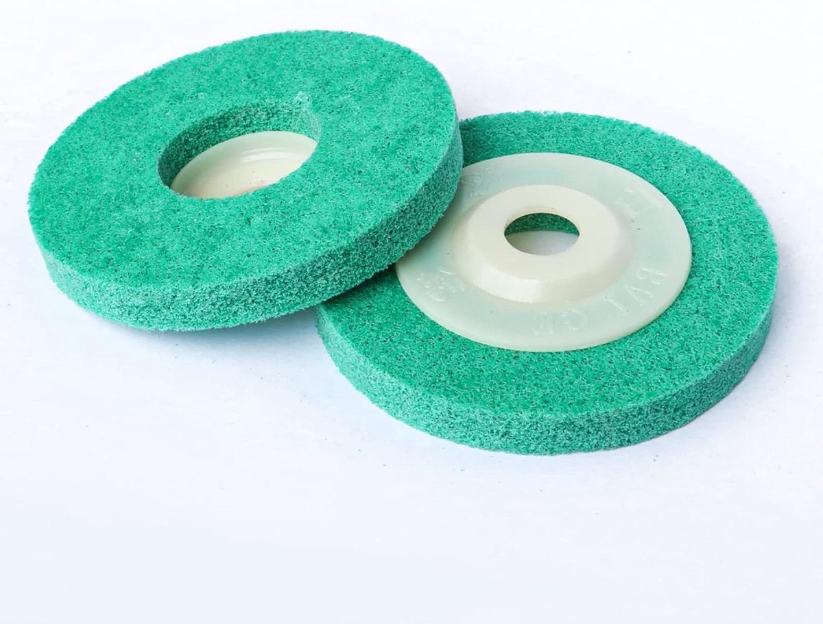 Polijstschijven Nylon - Schurende Schijven - Metaal Bewerken - Non Woven Materiaal - 100 Mm Set - Bruin