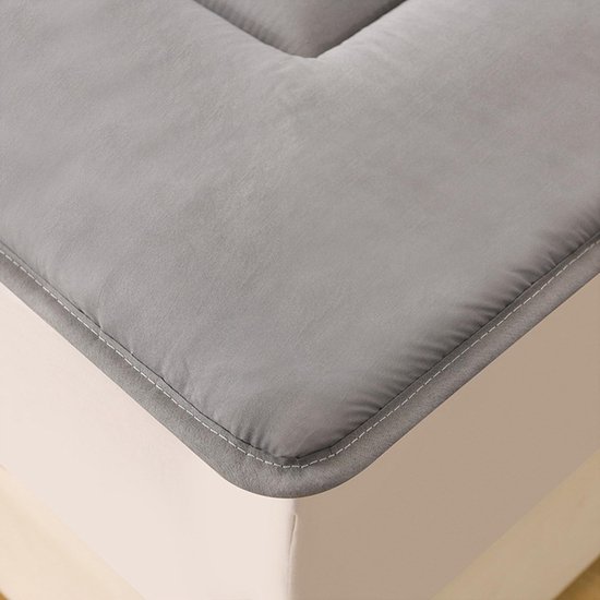 Japanse Matras - Futon Vloermat - Comfortabel Slapen - Opvouwbaar En Draagbaar - 150x200cm - Grijs — afbeelding 3