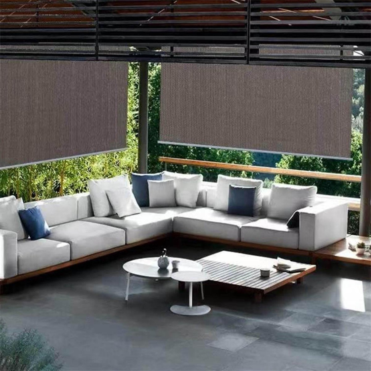 Rolgordijnen voor buiten - Pergola jaloezieën Zonneschermen - Terras beschermen - Waterdic