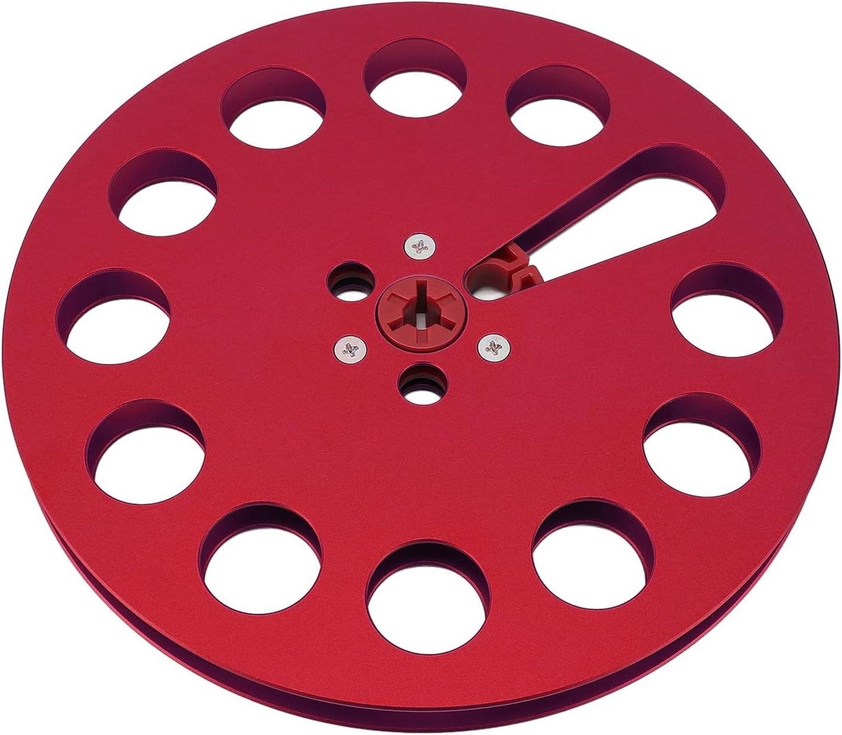 Lege Tape Haspel - Open Reel - Audio Opnames - Aluminium Legering Constructie - 7 Inch Diameter - Rood