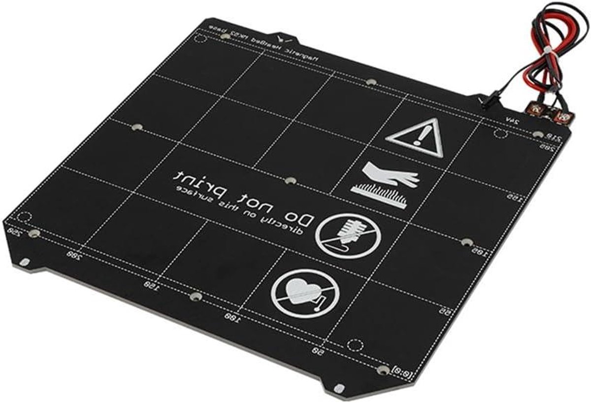 Verwarmd Bed - 3D Printer Bed - 3D Printen - Magnetisch PCB - 24V - Zoals Afgebeeld