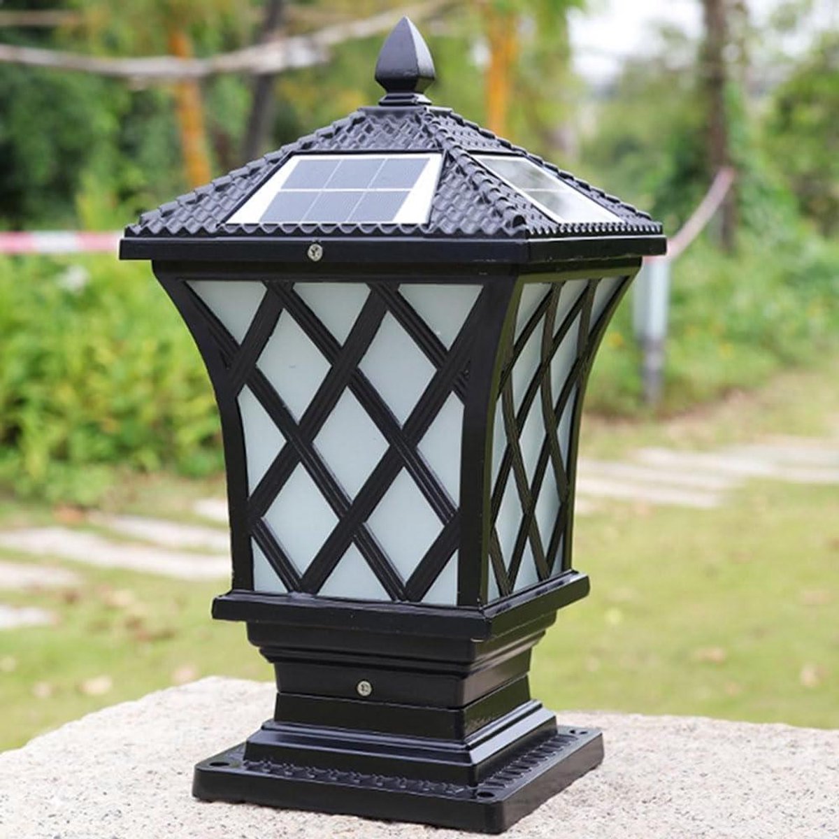 Solar Buitenlamp - Terrasverlichting Led - Pad Verlichten - IP54 Waterdicht - 15 x 37 cm -