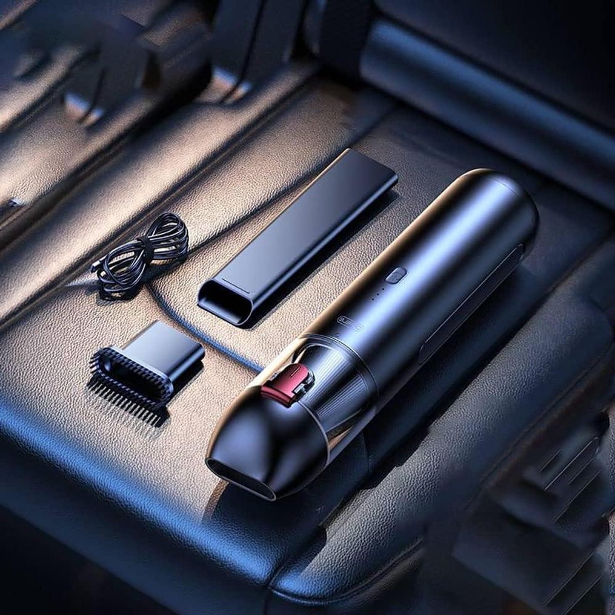 Draagbare Stofzuiger - Mini Stofzuiger Auto - Auto Interieur Reinigen - Krachtige Zuigkracht - Draadloos - Zwart