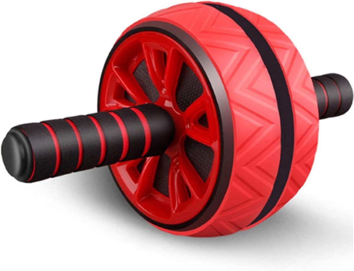 Buikspierroller - Buikspieroefening Wiel - Core Training - Antislip Ontwerp - 30x16x9 cm - Rood