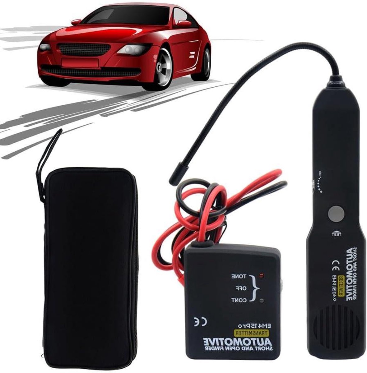Digitale Circuitscanner - Autodiagnose Apparaat - Auto Kabeltesten - Storingen Lokaliseren - 1 Eenheid - Zwart