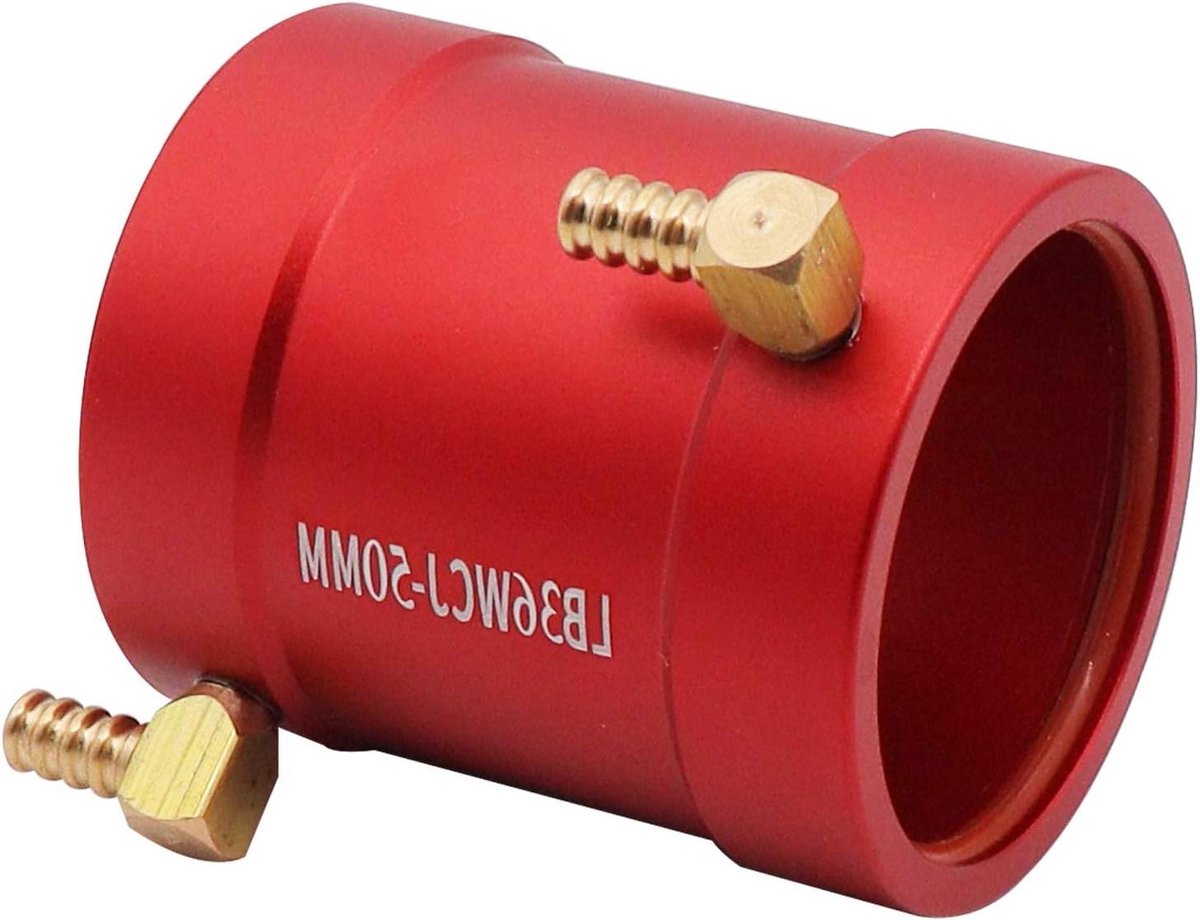 Motor Waterkoeling Jas - RC Boot Onderdeel - RC Boot Koeling - Aluminium CNC Gefreesd - 36mmx50mm - Rood