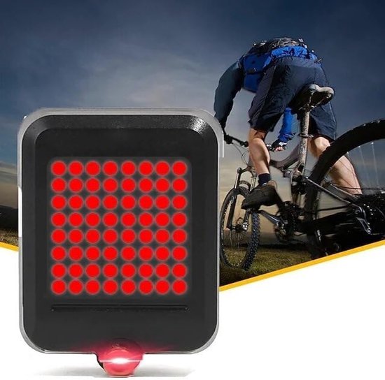 Fiets Achterlicht - Knipperlicht Fiets - Veilig Fietsen - Slimme Sensor - 80 Lumens - Zwart — afbeelding 3