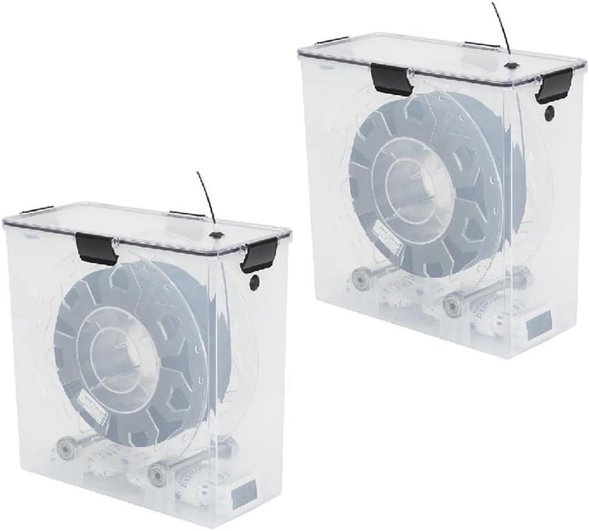 Filament Drogerbox - Vochtvrije Opslag - 3D Printen Verbeteren - Real-time Monitoring - 2 Stuks - Transparant