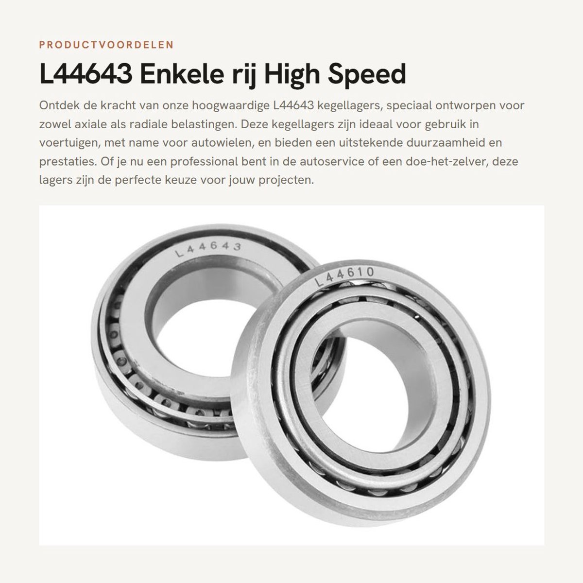 Dailygoods- Tapered Roller Lager Hoogwaardig Materiaal - Kegellager - Enkele Rij - Binnendiameter 25,4mm - Buitendiameter 50,292mm - Dikte 14,22mm - 2 Stuks