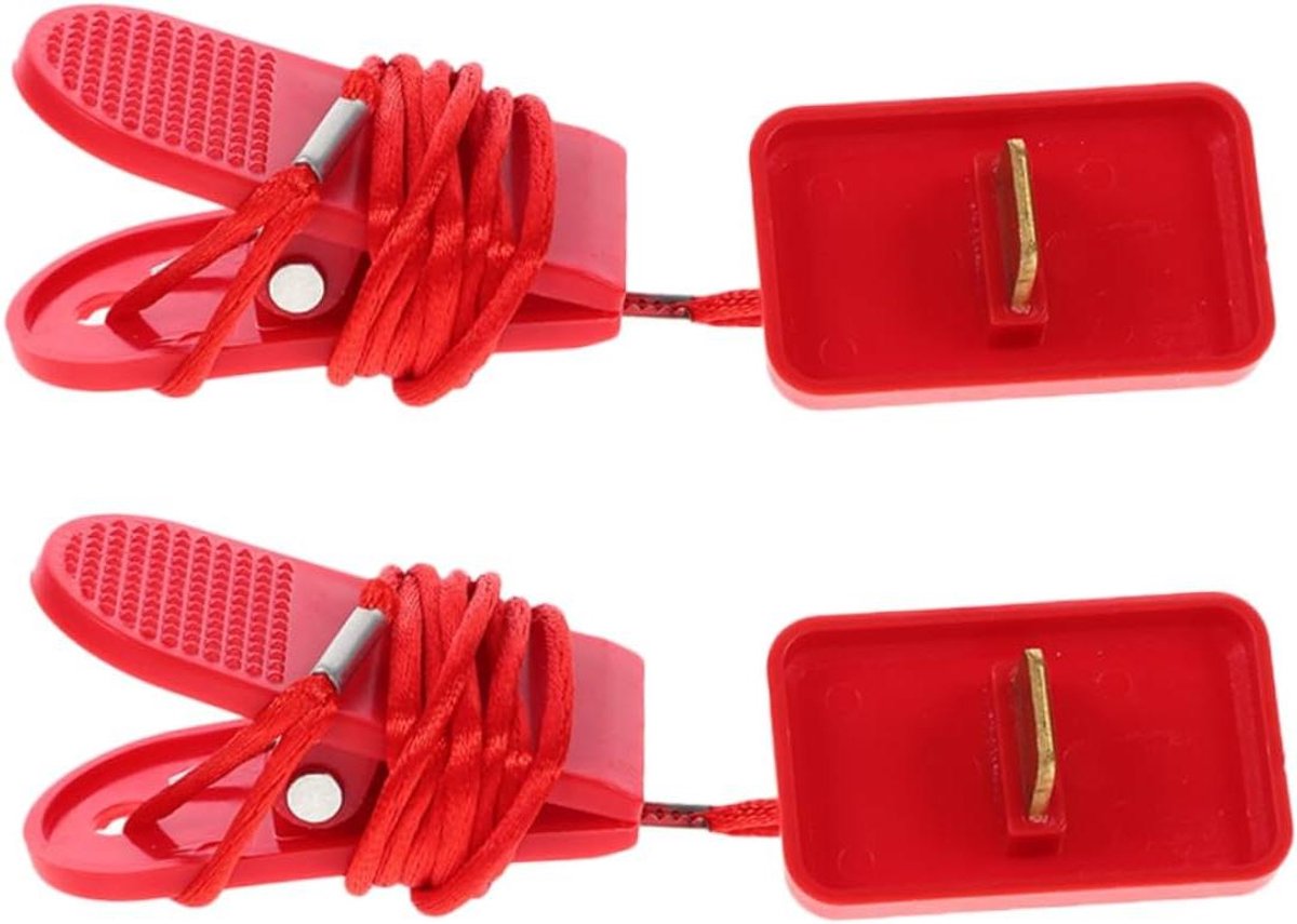 Loopband Sleutel - Veiligheidsschakelaar Noodstop - Veilig Trainen - Magnetisch Bevestiging - 6 x 3.2 x 3 cm - Rood