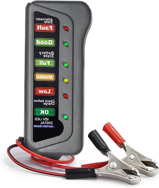 Auto-accutester 12V Universele Auto Motorfiets Tester Fault Detector Batterijtester Digitale Dynamo Tester Auto Diagnostic Tool Auto Reparatie voor auto's en vrachtwagens
