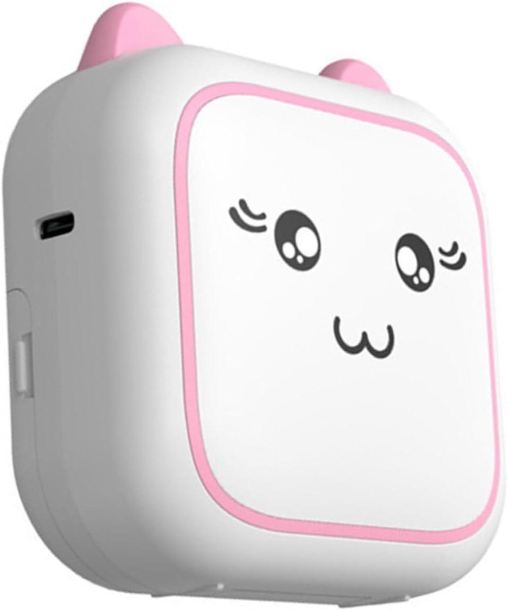 Mini Thermische Printer - Fotoprinter Labelprinter - Foto's en Labels Printen - Inktloze Printtechnologie - 8x8x3.5 cm - Roze