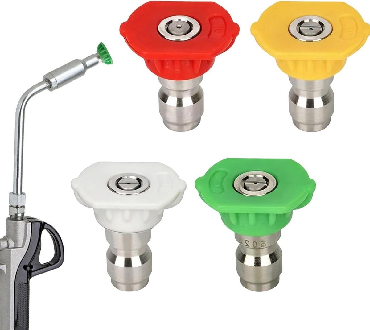 Hogedruksproeiers | snelkoppeling 6,35 mm – sproeimondstuk voor hogedrukreiniger, voor het wassen van de auto, het reinigen van tuin, gazon, buitentuin en water
