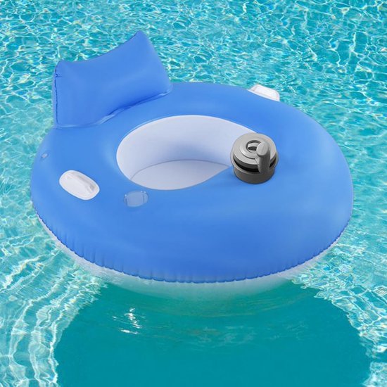 Elektrische Zwembad Float - Opblaasbare Lounger - Ontspannen in Water - Ingebouwde Elektrische Pomp - 101 cm - Circulair — afbeelding 3