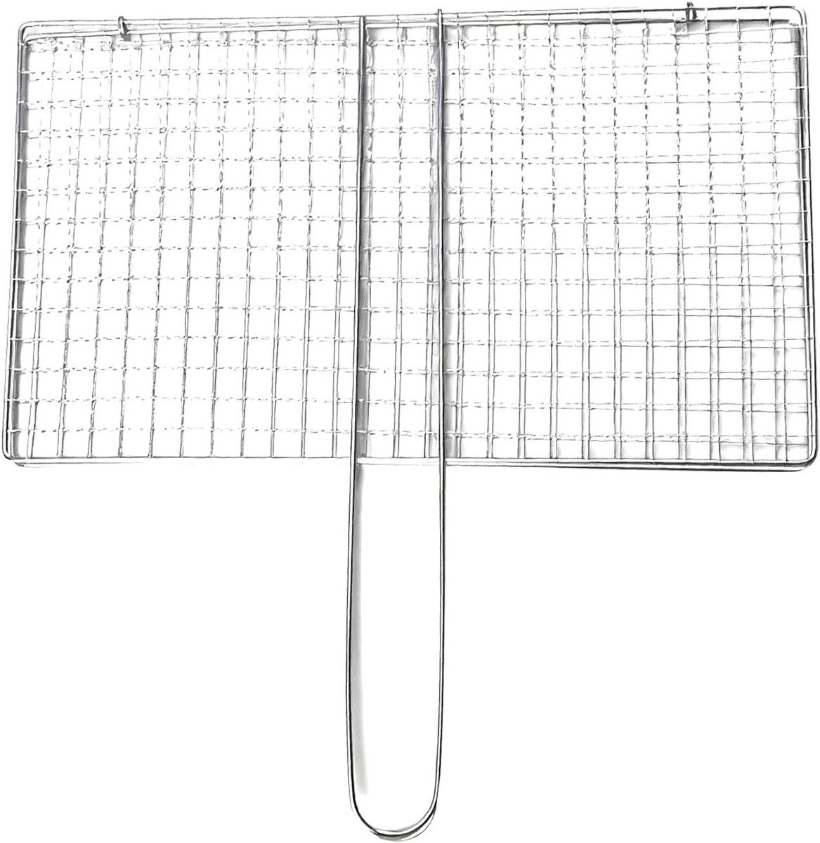 Grillmand - Vlees vis mand - BBQ buiten koken - Roestvrij staal - 34 x 19 cm - Zilver