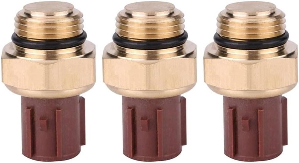 Koelvloeistof Sensor - Temperatuur Schakelaar - Motor Temperatuur - Nauwkeurige Meting - 3 Stuks - Zilver