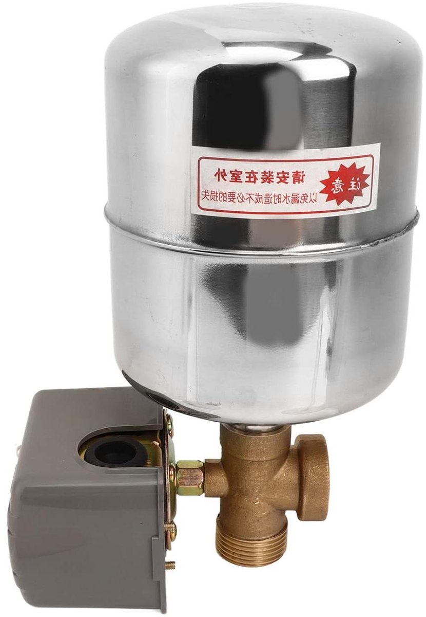 Pompschakelaar Druktank - Waterpomp Controle - Automatische Waterdruk - Lekdetectie Functie - 110-230V - Zwart