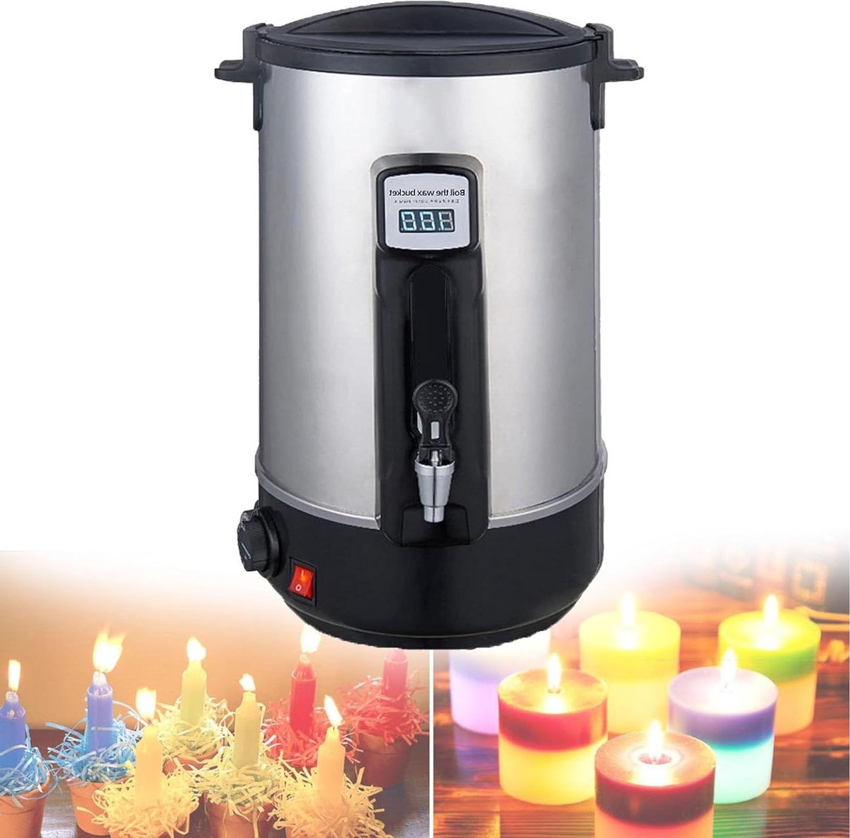 Kaarsen Smeltkroes - Wax Smelter - Kaarsen Maken - Precisie Temperatuurregeling - 30 Liter - Zilver