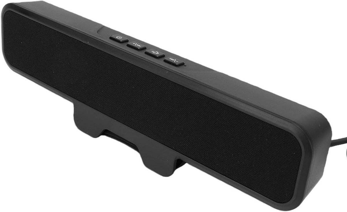 Computerluidsprekers - Mini geluidsbalk - Muziek luisteren - Clip-on ontwerp - 10W vermogen - Zwart