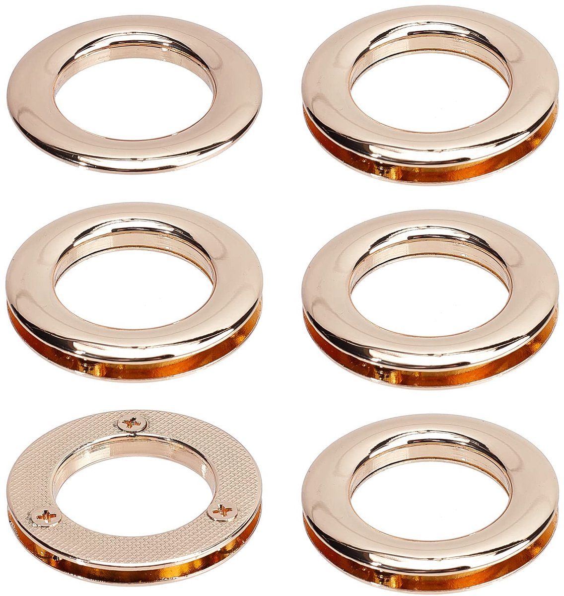 SPHProducts - Oogjes - Lichtgouden Loop Snaps - Ronde Bevindingen - 1 inch - Tas Handvat Connector - DIY Naaien en Ambachten - 4 Stuks