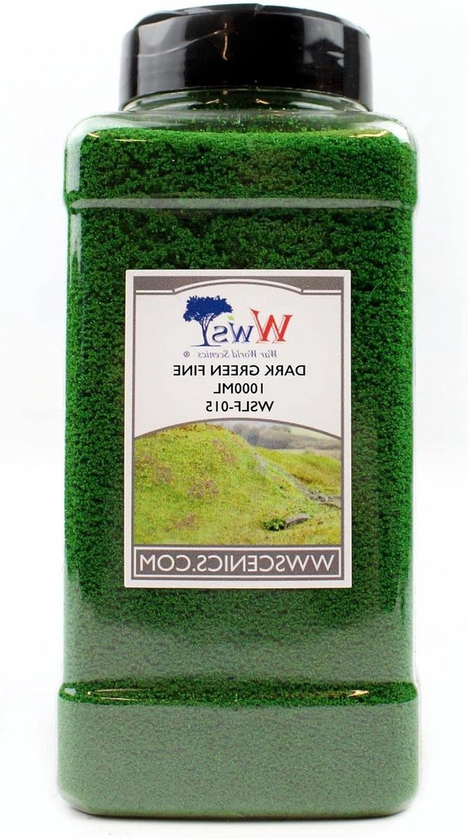 Fijn Bladstrooisel - Modelbegroeiing - Landschapsinrichting Diorama - Creëert Realistische Vegetatie - 1000ml - Donkergroen