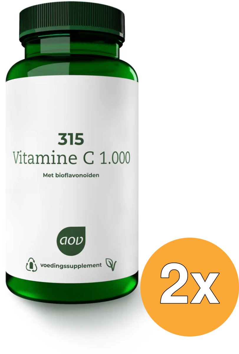 2x AOV 315 Vitamine C 1000mg (60 tabletten)