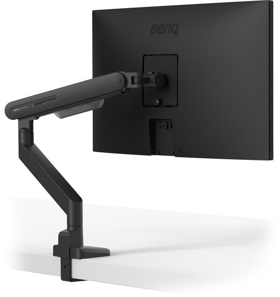 Bras de moniteur BenQ Ergo 1 écran noir BSL01 - Bras de moniteur pour écrans jusqu'à 40 pouces et 11 kg - Montage rapide - Pas de vacillement - Pince supérieure et passe-câble dans la base - VESA 75x75 et 100x100 mm