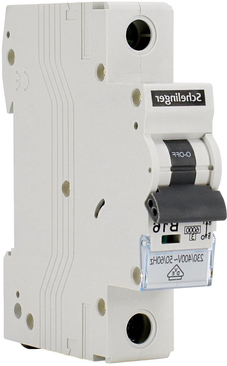 Stroomonderbreker - Zekeringautomaat LS-schakelaar - Elektrische beveiliging - VDE-getest 6 kA - 25 Ampère - Grijs