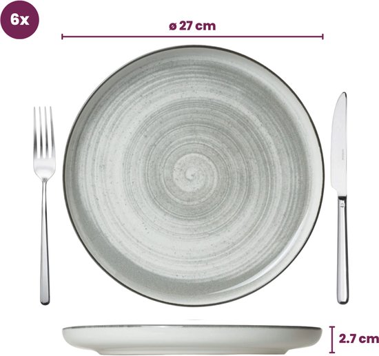 Lot De 6 Bols Baltic Blanc En Grès Mat – Cosy & Trendy – 14,5 Cm Diamètre, Idéal Quotidien Ou Table Festive