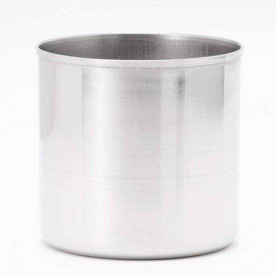Roestvrijstalen Mok - Metal Drinkbeker - Kamperen en Buiten - Handgemaakt Ontwerp - 9 cm Hoogte - Zilverkleurig — afbeelding 2