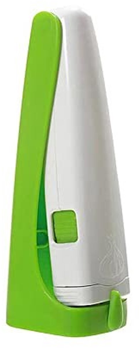 aladdien - Knoflookpers - Knoflook Rocker - Ergonomisch en Duurzaam - Groen - Keukenhulp - Vaatwasserbestendig - Voor Kookliefhebbers