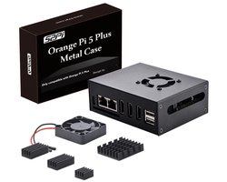 Store_9 - GeeekPi Orange Pi 5 Plus - Koeloplossing - Metalen Behuizing - Oranje - Ventilator - Aluminium Koellichamen - Geschikt voor Single-Board ...
