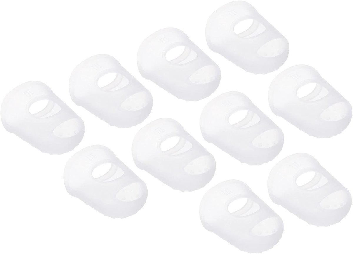 Fingertips - 0.85 inch - 15 Pcs Silicone Thumb Fingertip Beschermende Covers Pads - Thimble voor Gitaarspelen - Kantoor Tellen - Naaiwerk - Duidelijke Grote Maat
